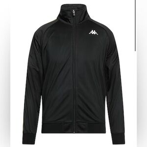 KAPPA -Black sweatshirt with details on the sleeves.